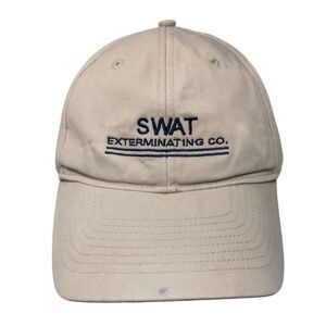 Swat Exterminating Co. Strapback Hat Tan One Size Classic Cut Ultra Club